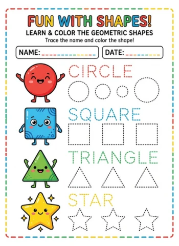 kids learning Bundle | Digi Plr Geometric Shapes